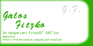 galos fitzko business card
